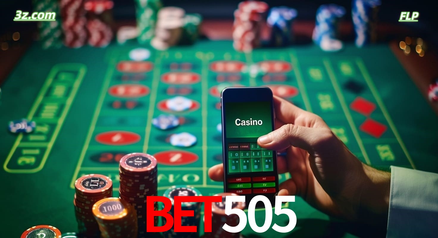 Cassino online móvel bet505 com apostas em roleta e fichas de pôquer